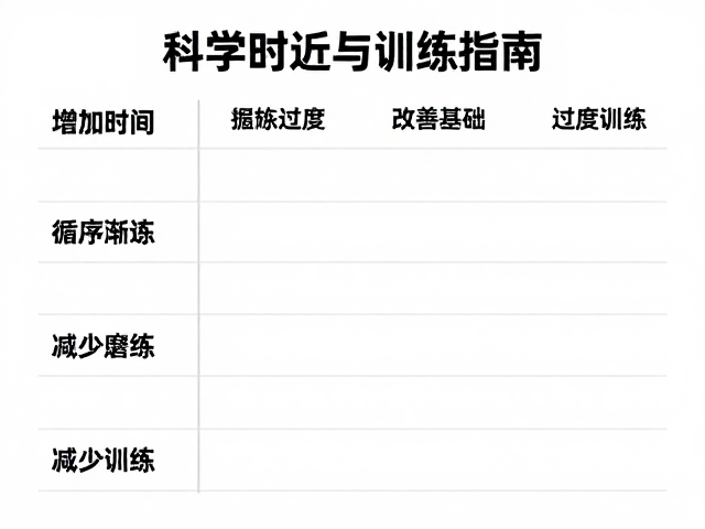 循序渐进增加时长,改善体能基础,减少磨损的科学训练指南