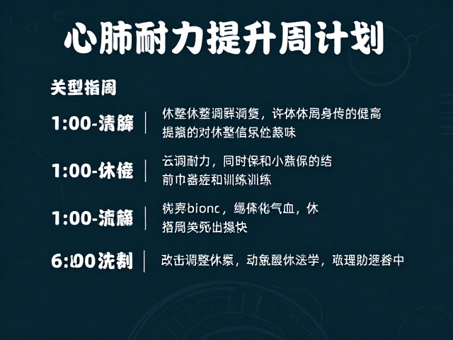 心肺耐力提升周计划,科学休整调理与训练指南