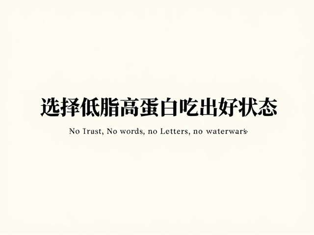 补足能量增质量,选择低脂高蛋白吃出好状态