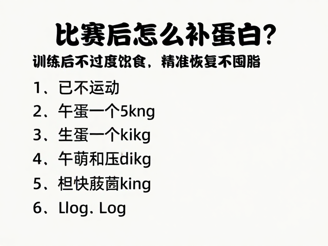 比赛后怎么补蛋白?训练后不过度进食,精准恢复不囤脂