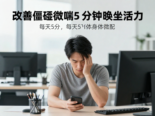 办公室健身专题，改善僵硬微喘级，每天5分钟唤醒活力