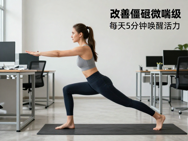 办公室健身专题，改善僵硬微喘级，每天5分钟唤醒活力