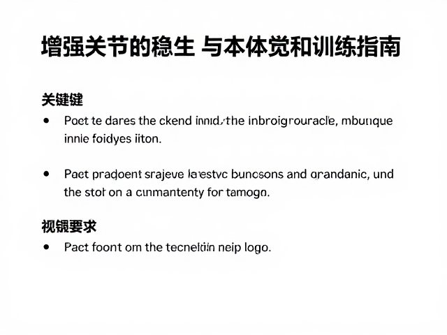 增强关节稳定性,日常防护与本体感觉训练指南