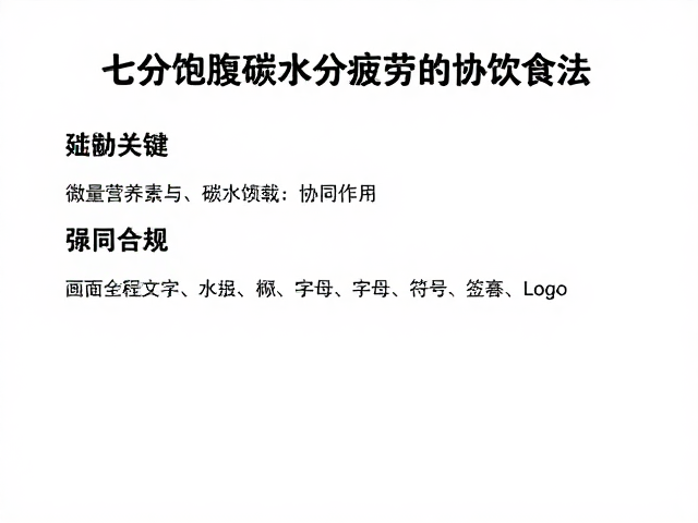 七分饱腹，碳水加载，延缓疲劳的科学饮食法