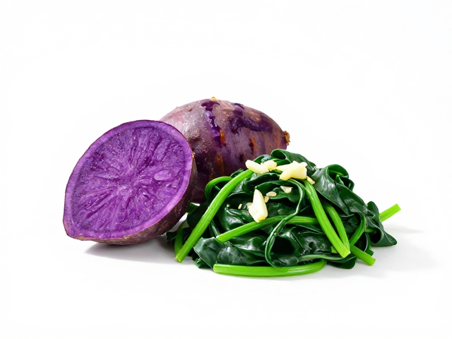 紫薯配深绿蔬菜科学控热,低卡饱腹瘦身食谱