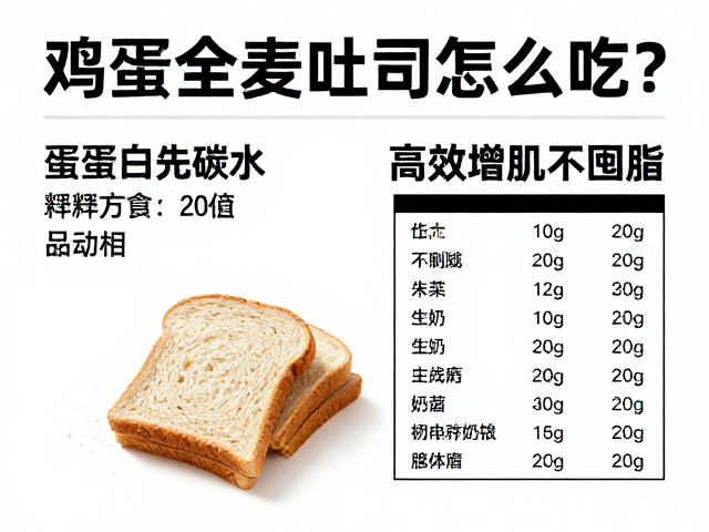 鸡蛋全麦吐司怎么吃?补充蛋白先碳水,高效增肌不囤脂