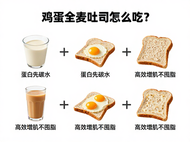 鸡蛋全麦吐司怎么吃?补充蛋白先碳水,高效增肌不囤脂