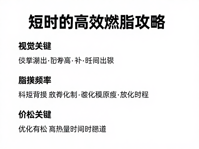 短时高效燃脂攻略，科学控制频率，优化热身放松时间