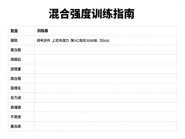 混合强度训练指南,训练日志复盘防过量,高效增肌不受伤