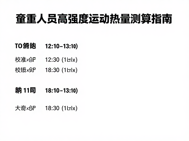 超重人群短时间高强度运动热量测算指南