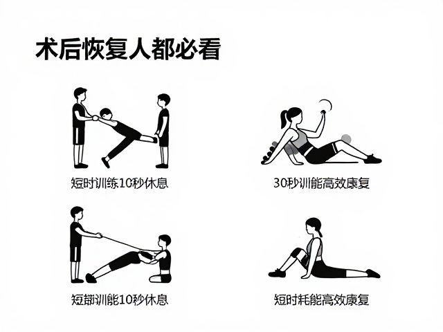 术后恢复期人群必看，30秒训练10秒休息，短时耗能高效康复