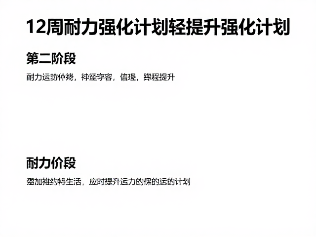跑步入门者必看,12周耐力强化计划,轻松提升运动表现