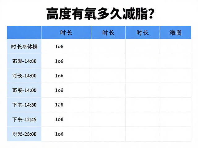 高强度有氧多久减脂？时长换算指南，高效燃脂不反弹