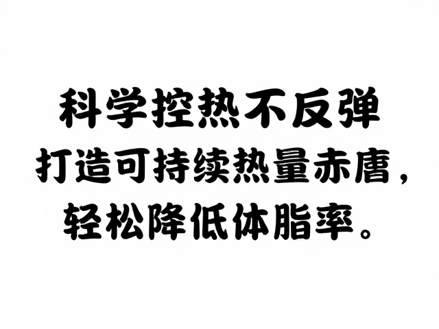 科学控热不反弹,打造可持续热量赤字,轻松降低体脂率