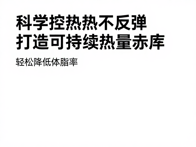 科学控热不反弹,打造可持续热量赤字,轻松降低体脂率