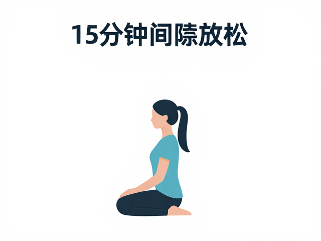 15分钟间隙放松，低强度热身级动作，缓解久坐疲劳