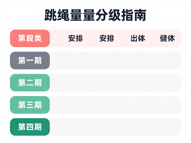 跳绳运动量分级指南,科学安排课余健体,提升运动效率