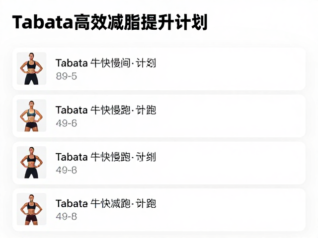Tabata快慢跑间歇法，8周高效减脂提升计划