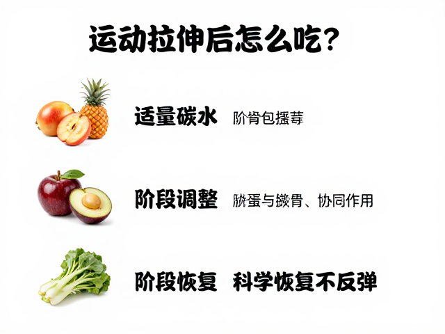 运动拉伸后怎么吃？适量碳水，阶段调整，科学恢复不反弹