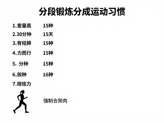 分段锻炼法,每次30分钟量力而行,轻松养成运动习惯