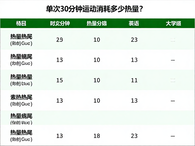 单次30分钟运动消耗多少热量？时长换算公式大揭秘