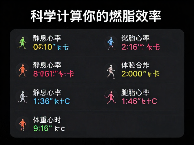 跑步配速换算,静息心率与体重关联,科学计算你的燃脂效率