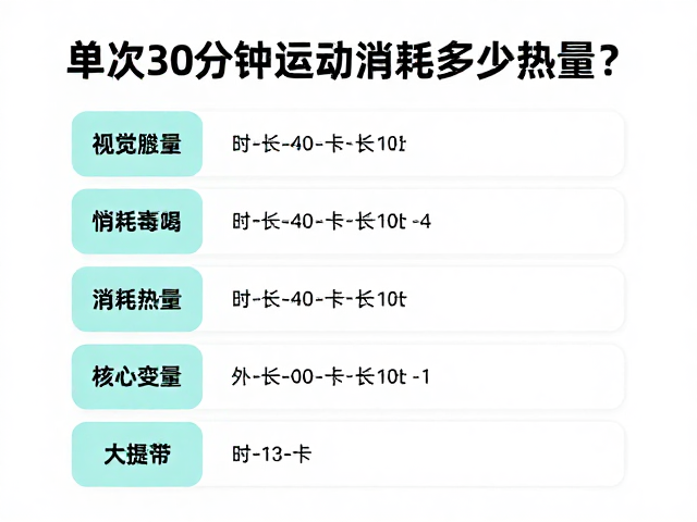 单次30分钟运动消耗多少热量？时长换算公式大揭秘