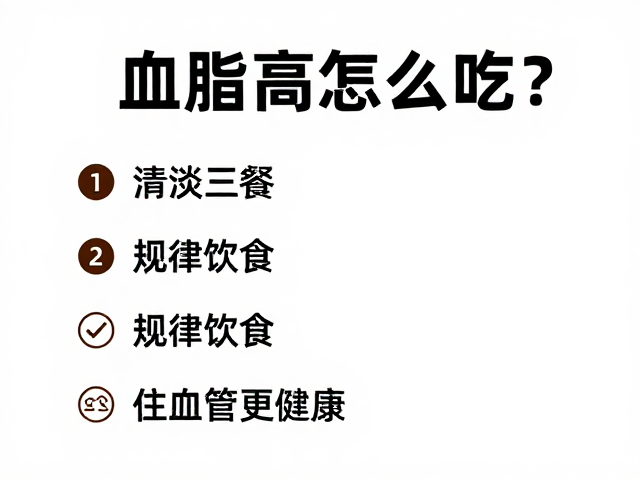 血脂高怎么吃?清淡三餐,规律饮食,稳住血管更健康