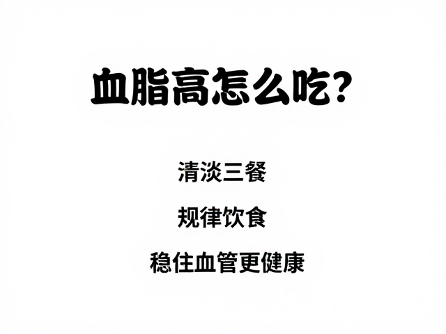 血脂高怎么吃?清淡三餐,规律饮食,稳住血管更健康