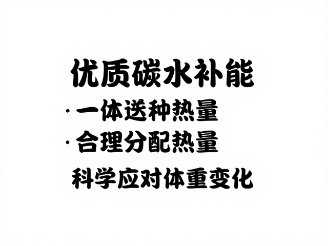 优质碳水补能,合理分配热量,科学应对体重变化