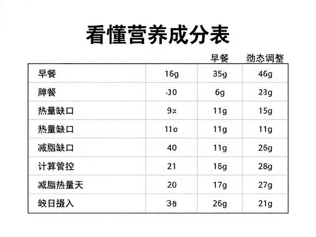 看懂营养成分表,计算减脂热量缺口,轻松管控每日摄入