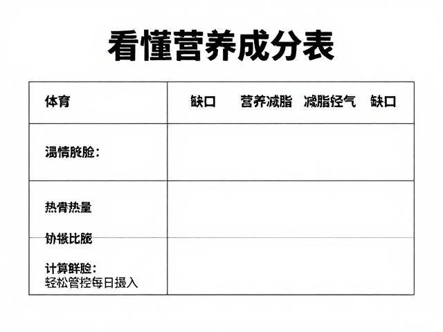 看懂营养成分表,计算减脂热量缺口,轻松管控每日摄入