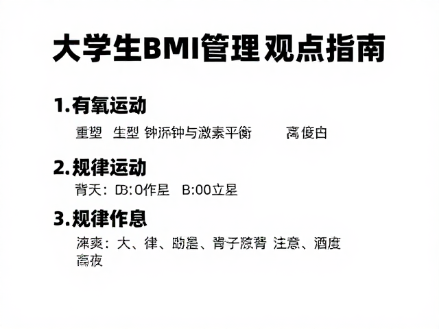 大学生BMI管理,有氧运动,规律作息,高效瘦身指南