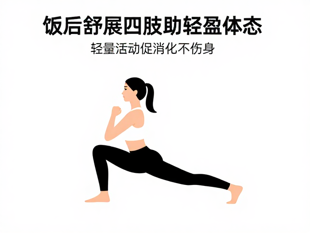 饭后舒展四肢助轻盈体态,轻量活动促消化不伤身