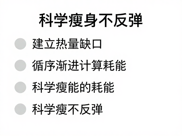 建立热量缺口,循序渐进计算耗能,科学瘦身不反弹