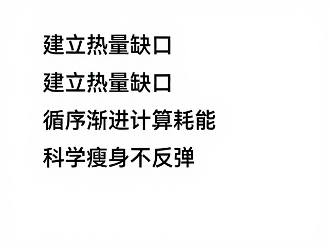 建立热量缺口,循序渐进计算耗能,科学瘦身不反弹