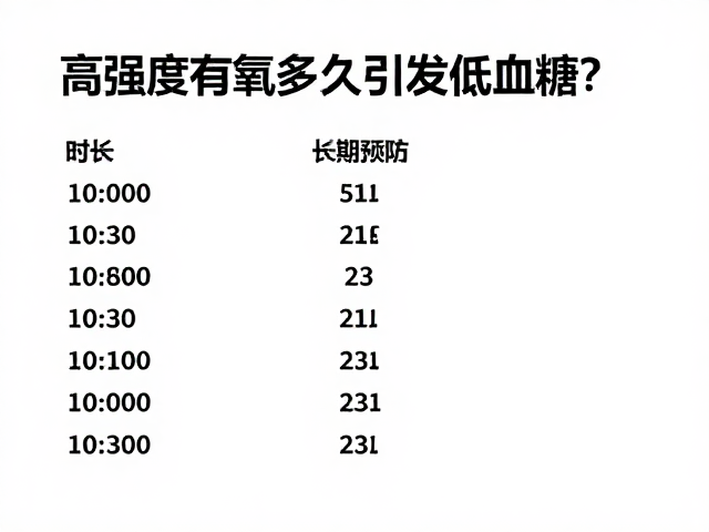 高强度有氧多久引发低血糖?时长换算与预防