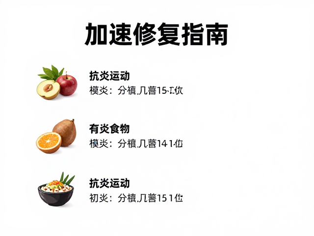 加速修复指南,抗炎食物搭配有氧运动,初学者轻松入门