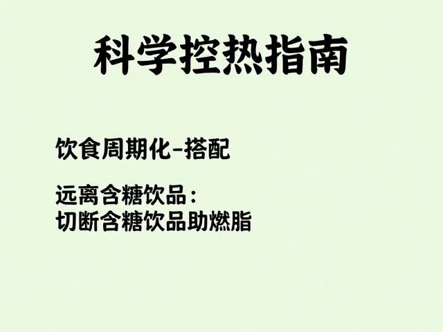 科学控热指南,饮食周期化搭配,远离含糖饮品助燃脂