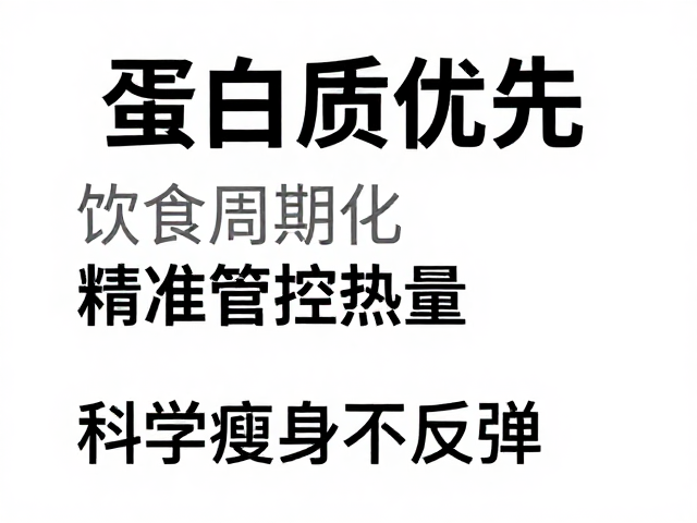 蛋白质优先,饮食周期化,精准管控热量,科学瘦身不反弹