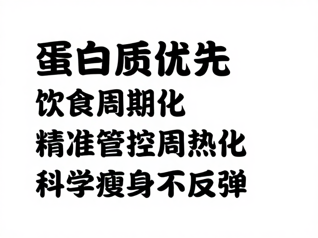 蛋白质优先,饮食周期化,精准管控热量,科学瘦身不反弹