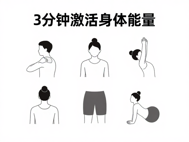 午休轻有氧,舒缓肩颈疲劳,3分钟激活身体能量
