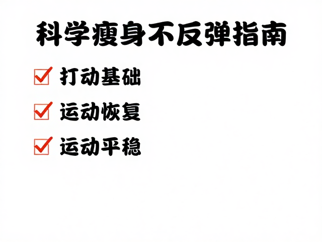 打好基础控高糖,运动恢复,科学瘦身不反弹指南