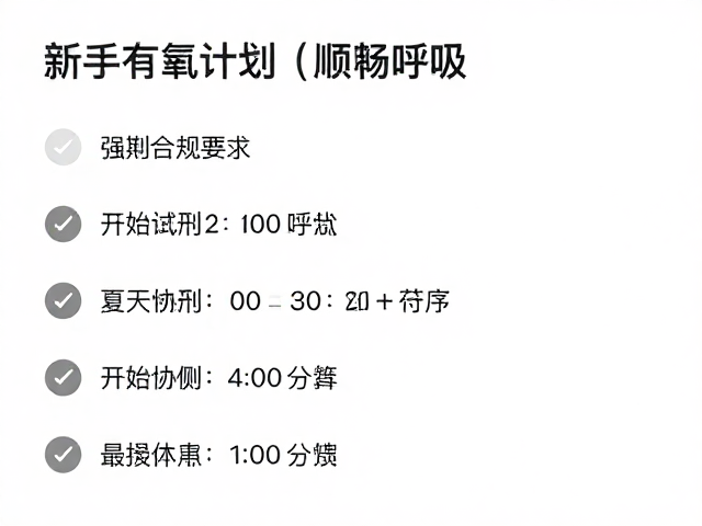 新手有氧计划,中等强度运动助顺畅呼吸,高效燃脂指南