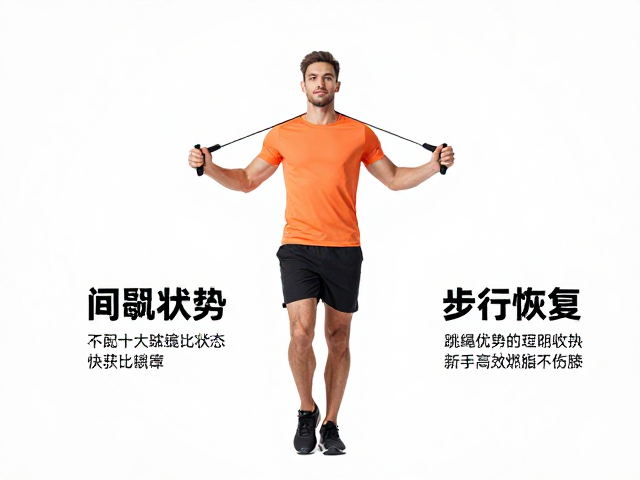 跳绳强度太高?试试间歇法,步行恢复,新手高效燃脂不伤膝