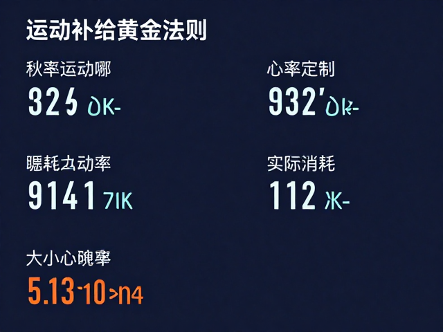 运动时长记录与耗能参考，运动后补给黄金法则