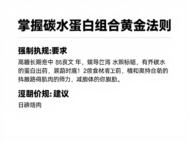 高糖零食后如何修复肌肉？掌握碳水蛋白组合黄金法则