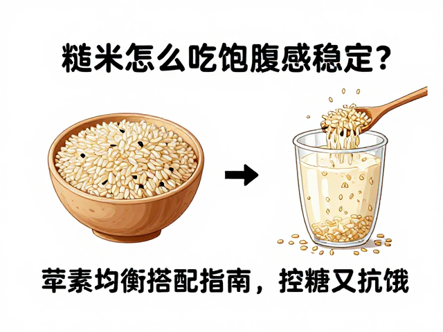 糙米怎么吃饱腹感稳定?荤素均衡搭配指南,控糖又抗饿