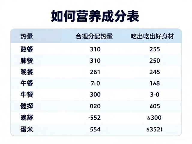 如何看营养成分表?合理分配热量,计算基础代谢吃出好身材