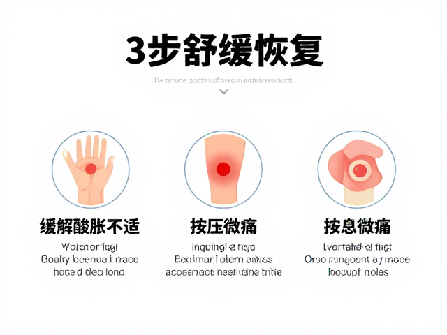 缓解酸胀不适,按压微痛需主动休息,3步舒缓恢复